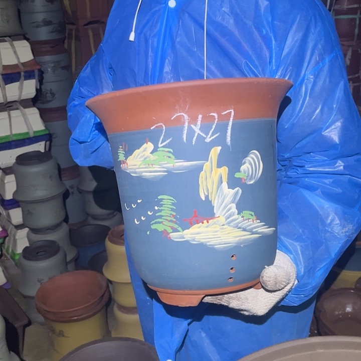 紫砂花盆紫砂花盆和一