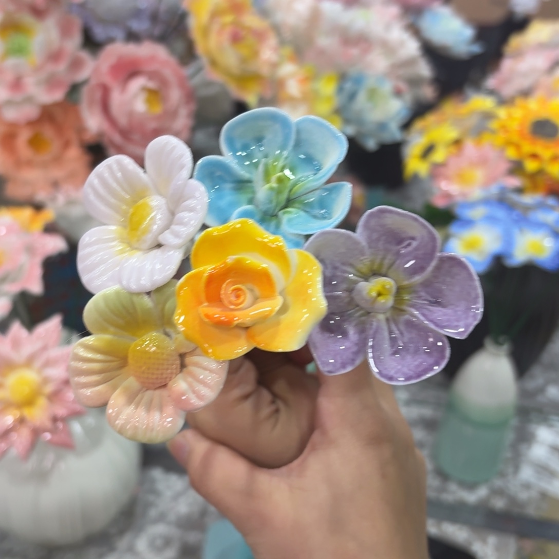 陶瓷花拍满20元发货，随意退款的拉黑