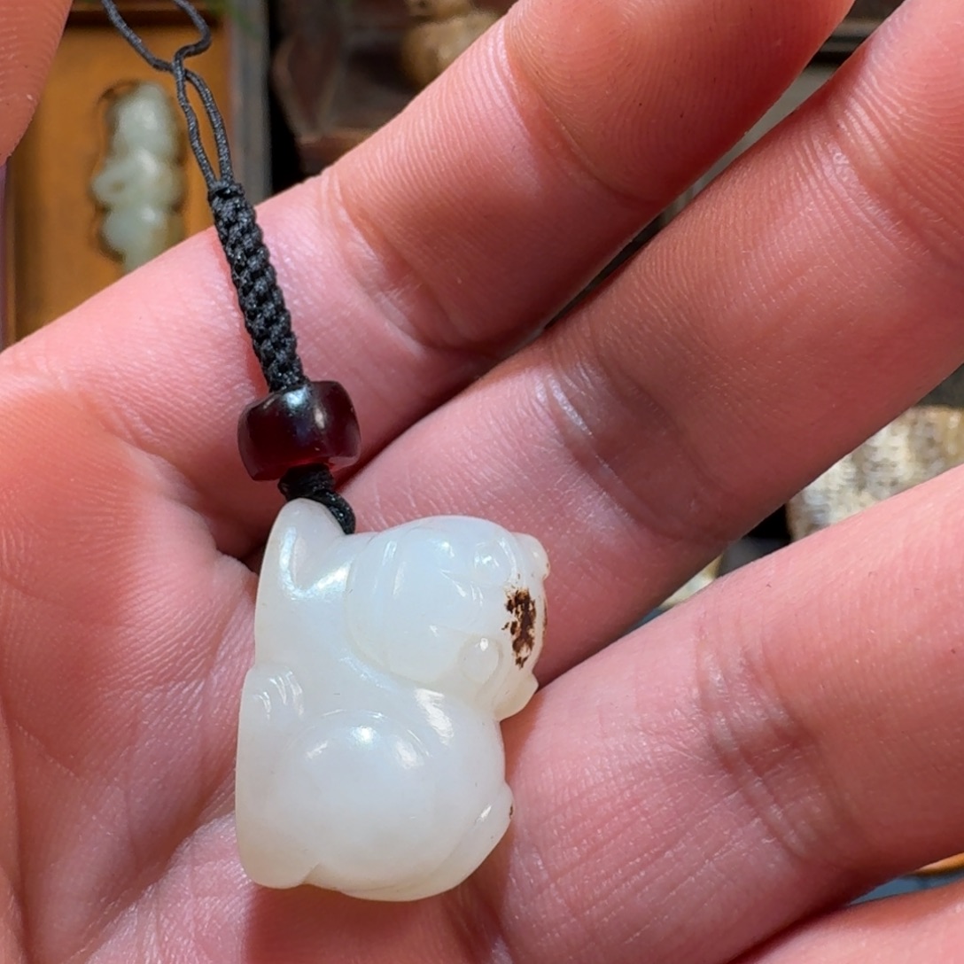 青***M和田玉（糖玉）未镶嵌手链