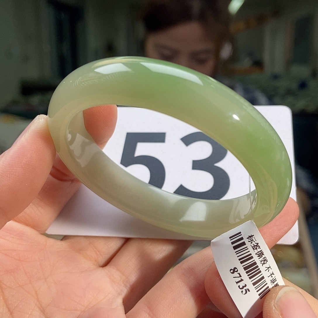 和田玉（翠青玉）手镯未镶嵌