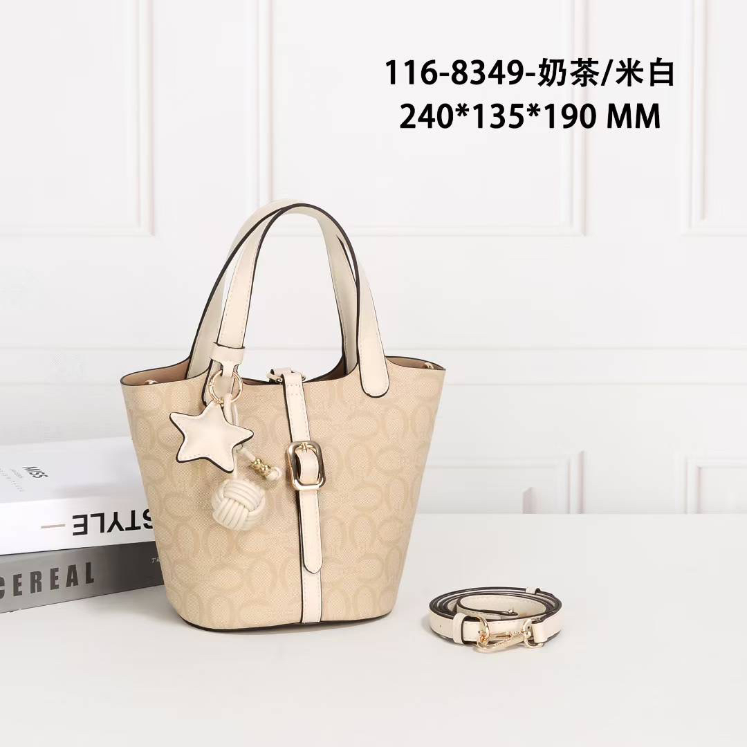 手提包包防盗圆形水桶包软面夏季时尚斜挎包简约锁扣