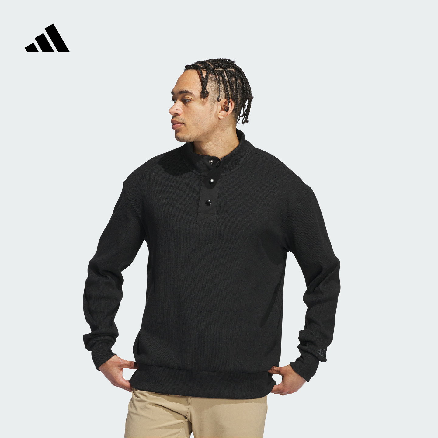阿迪达斯官方 简约高尔夫运动套头衫男新款 adidas IW6716