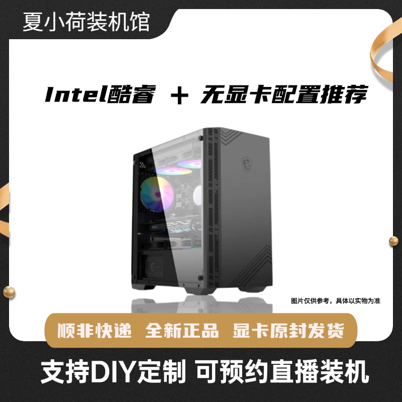 微星6号英特尔处理器搭配无显卡的台式游戏主机16G电脑diy配件