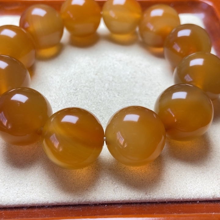 玛瑙/玉髓未镶嵌手串精品 北红玛瑙