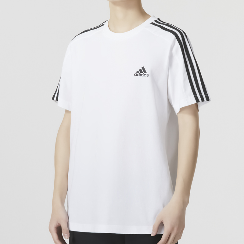 ADIDAS阿迪达斯男子短袖夏季新款白色宽松透气休闲运动T恤 IC9336