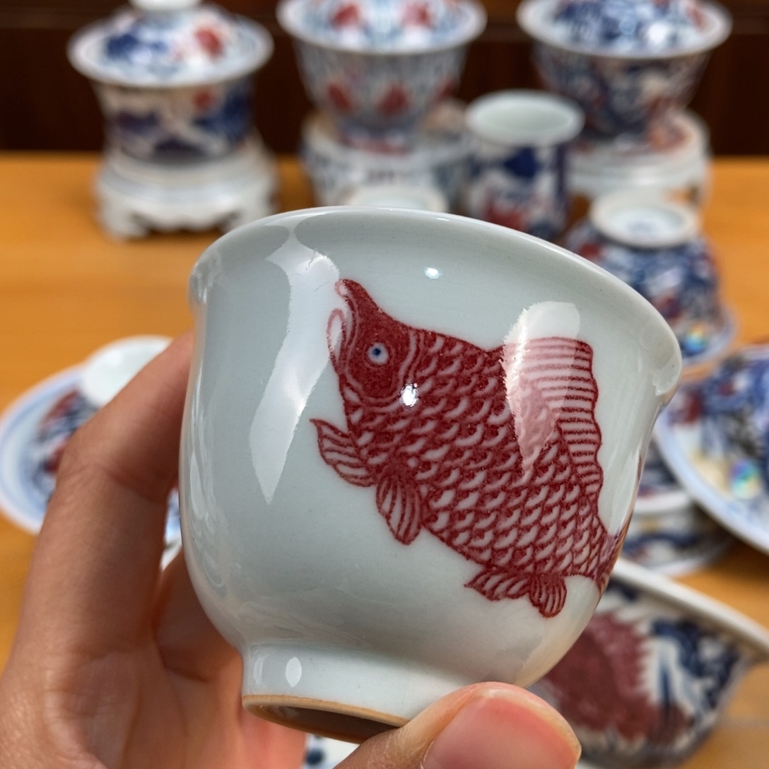 手绘现代茶具非古董