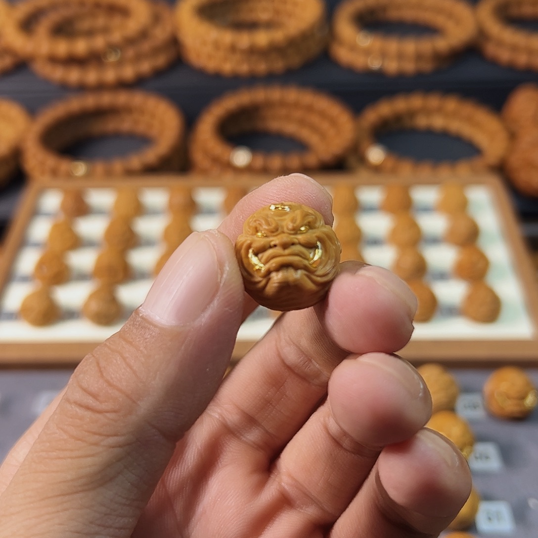 舍***得吊坠猴头核桃八戒臻选猴头单籽金