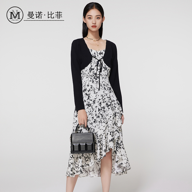 【白姐专属】曼诺比菲碎花连衣裙两件套MFIL115306