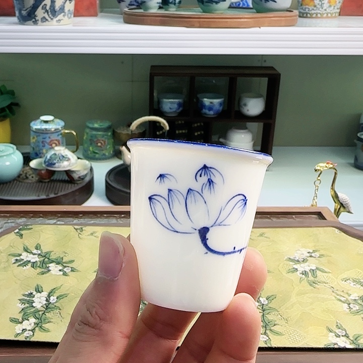 青花瓷器茶叶罐旅行套装