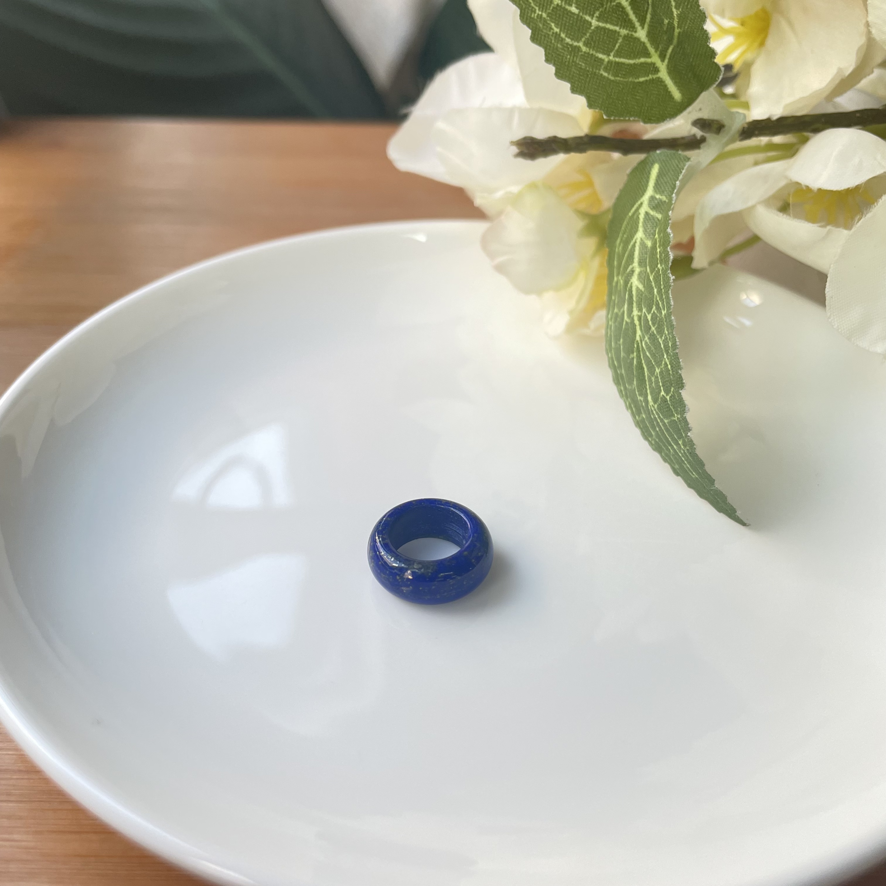 青金石配件跑环约10mm