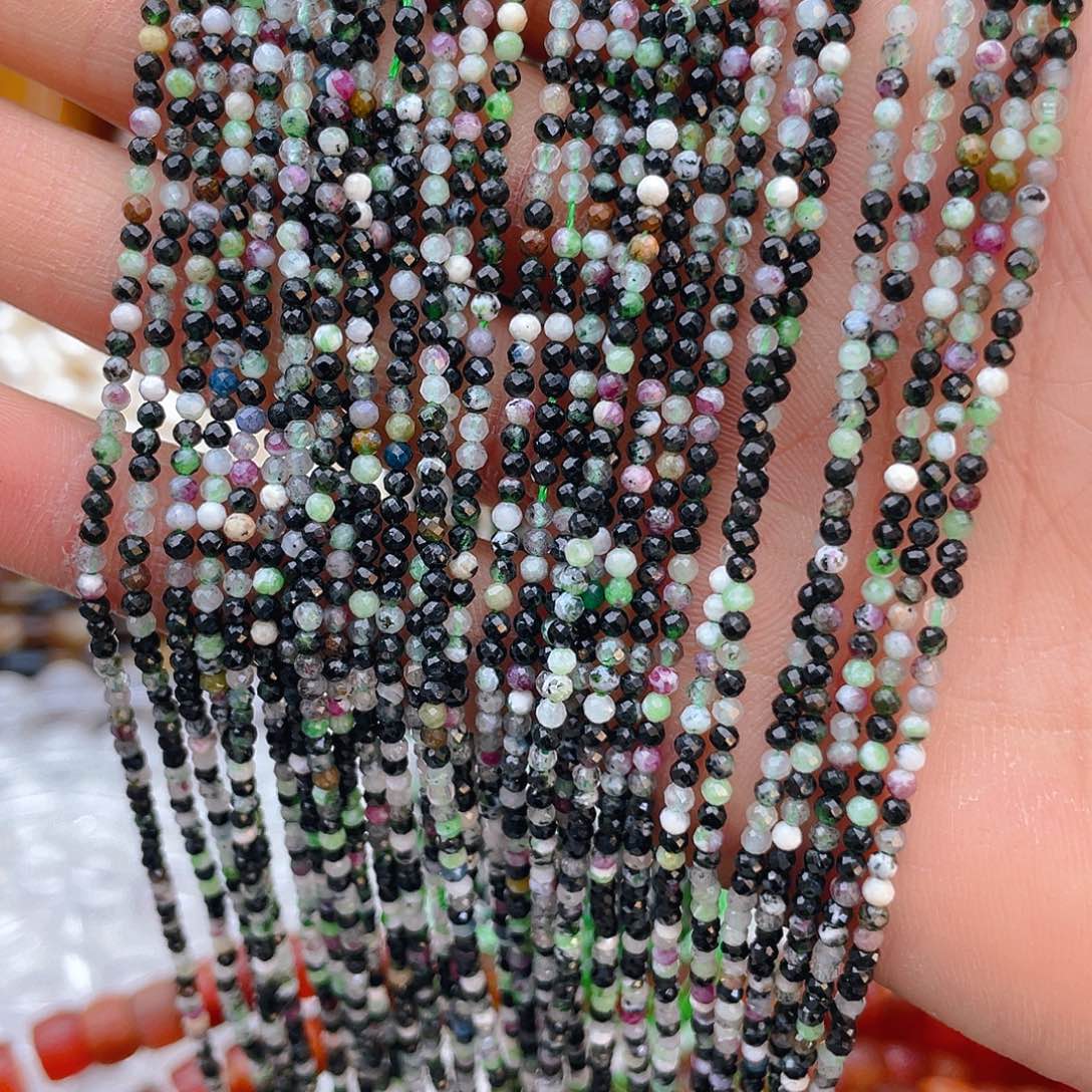 玛瑙/玉髓珠宝半成品未镶嵌红绿宝2条卡2