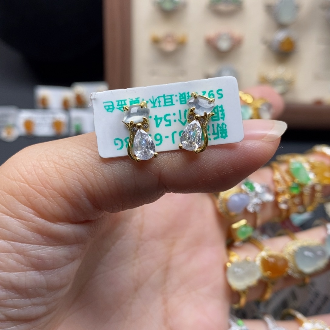 翡翠银S925镶嵌戒指