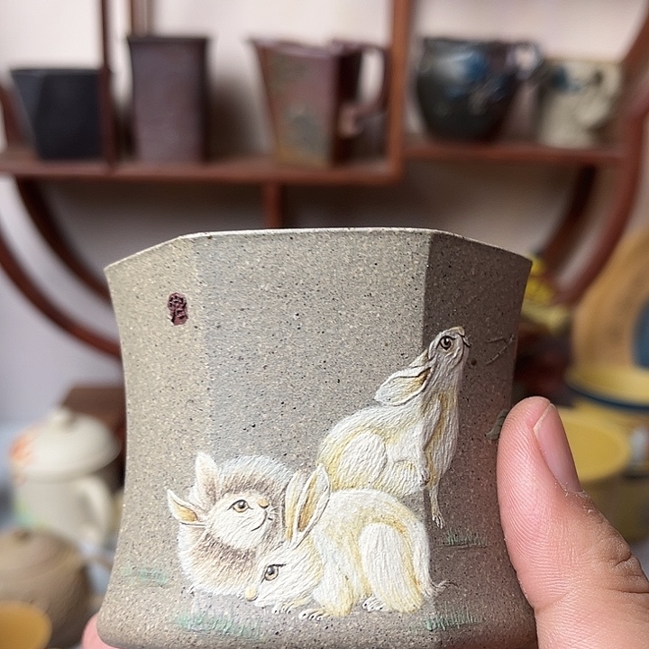 正***紫砂茶杯文淘紫砂主人杯高端茶器