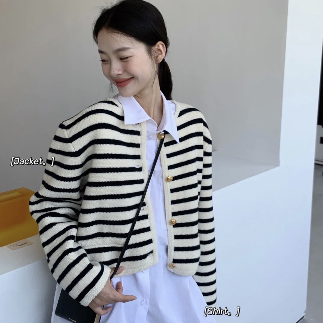99新 Celine/思琳 条纹针织开衫 XS码 01413
