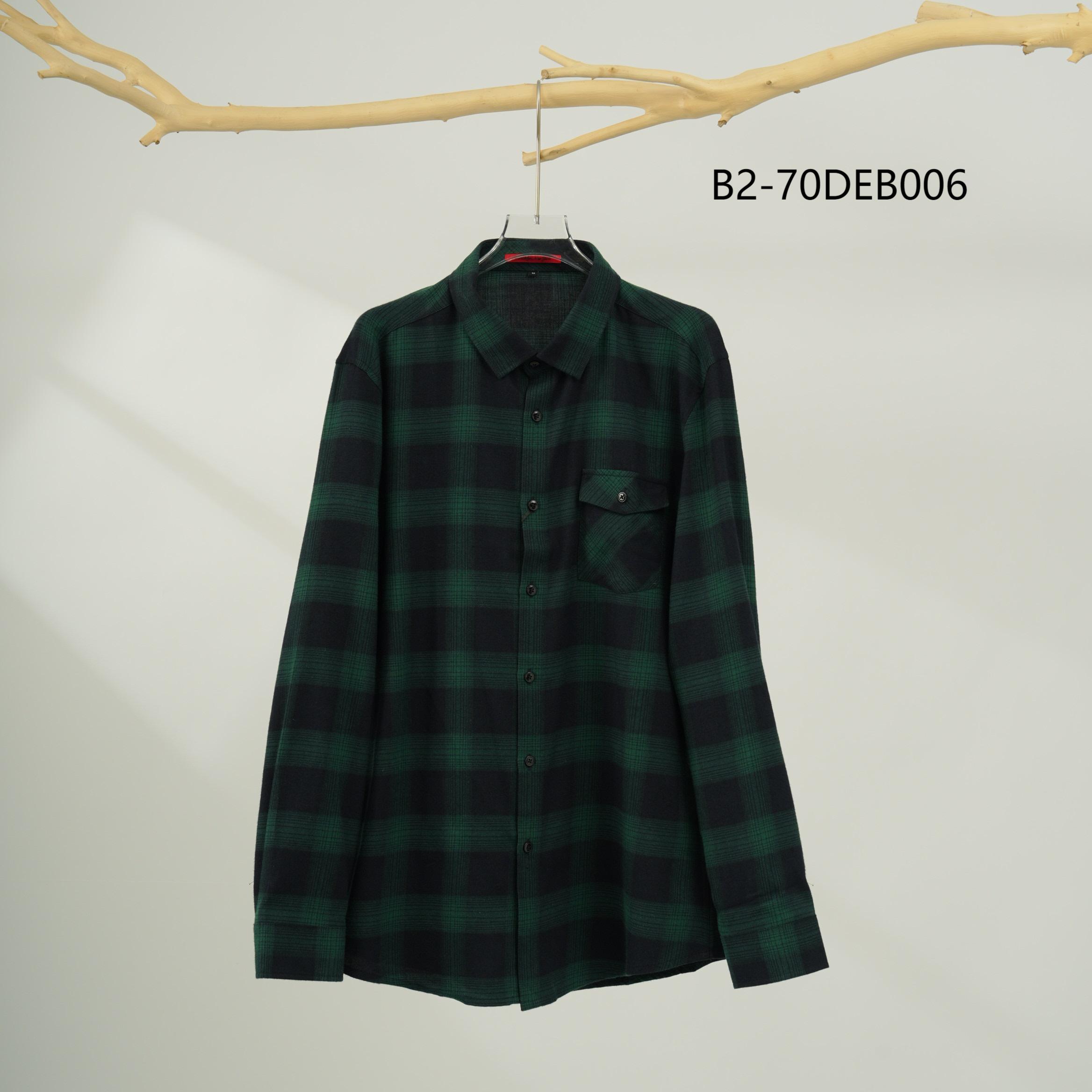 【AZ】706-B2-70DEB006-秋冬季翻领胸口口袋纽扣舒适衬衫