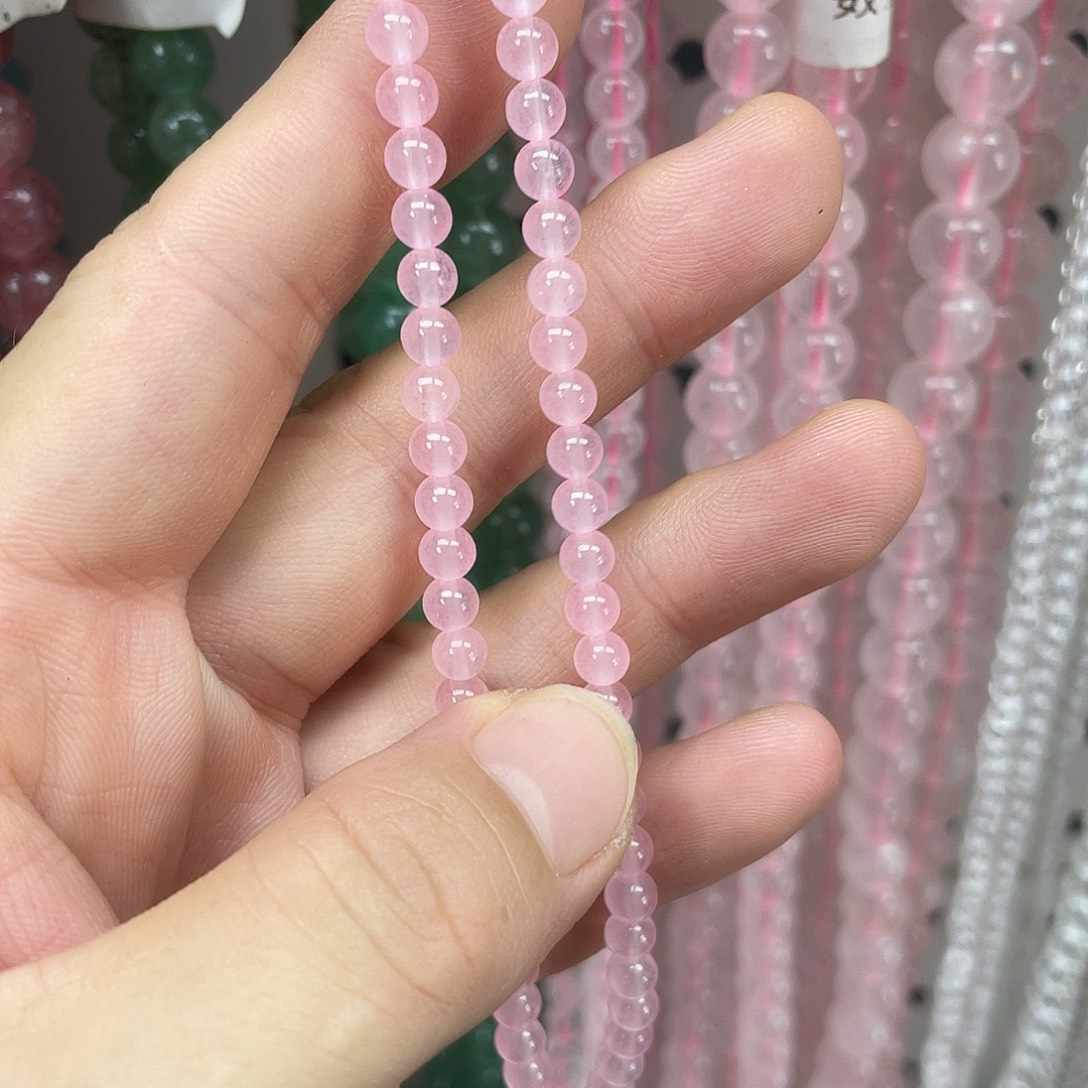 未镶嵌半成品玛瑙/玉髓浅粉玉髓4m