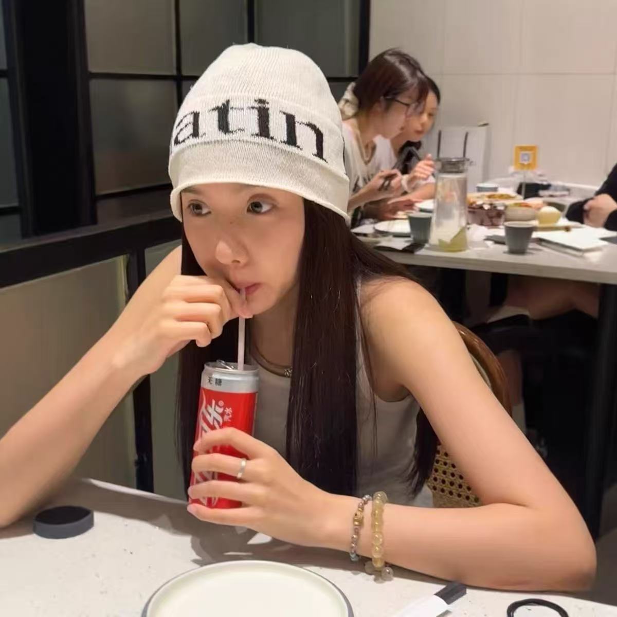 苏晓彤同款 韩国z 品 针织冷帽 ～