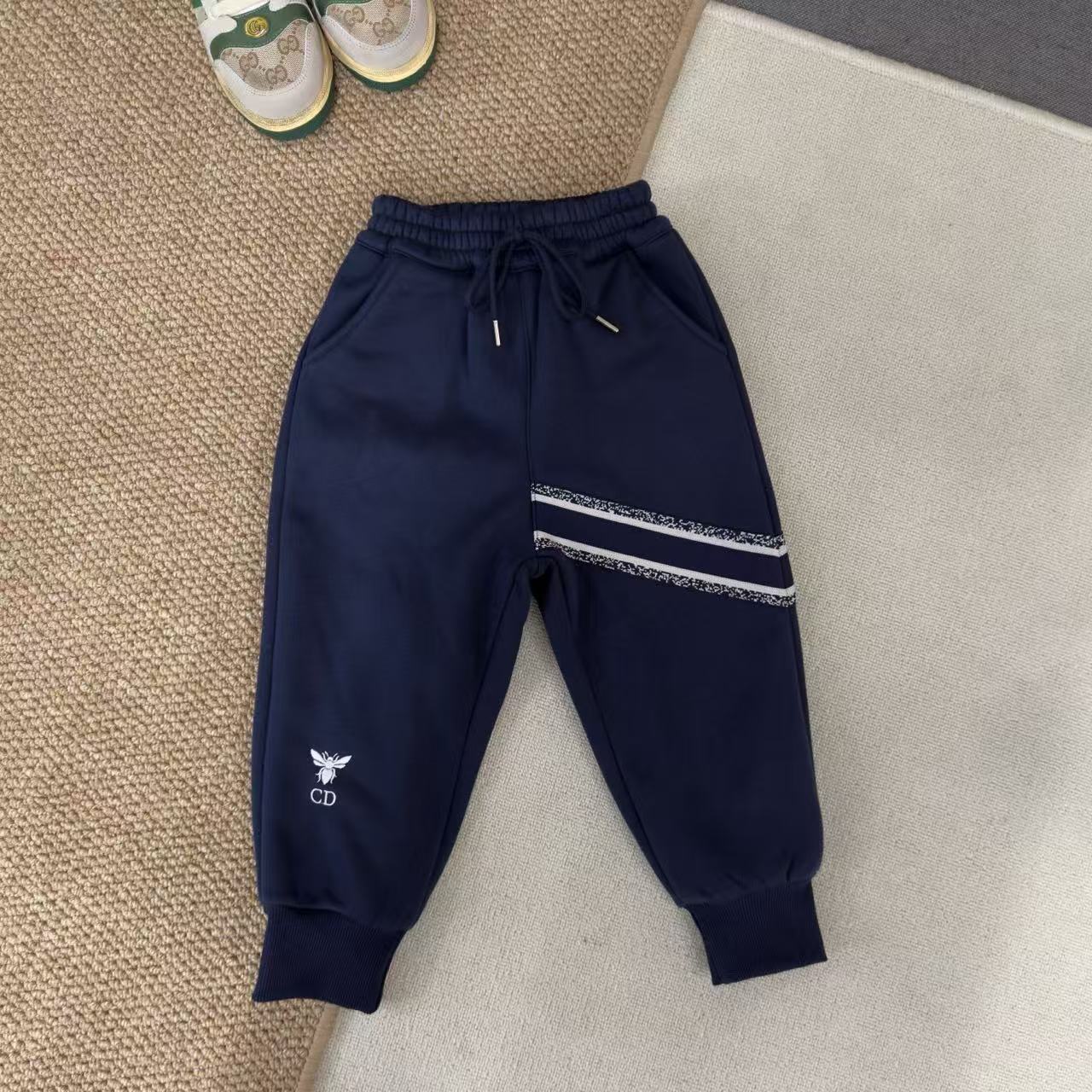 【联名老花裤】秋冬洋气高定系列一体绒男女儿童秋冬季长裤休闲裤