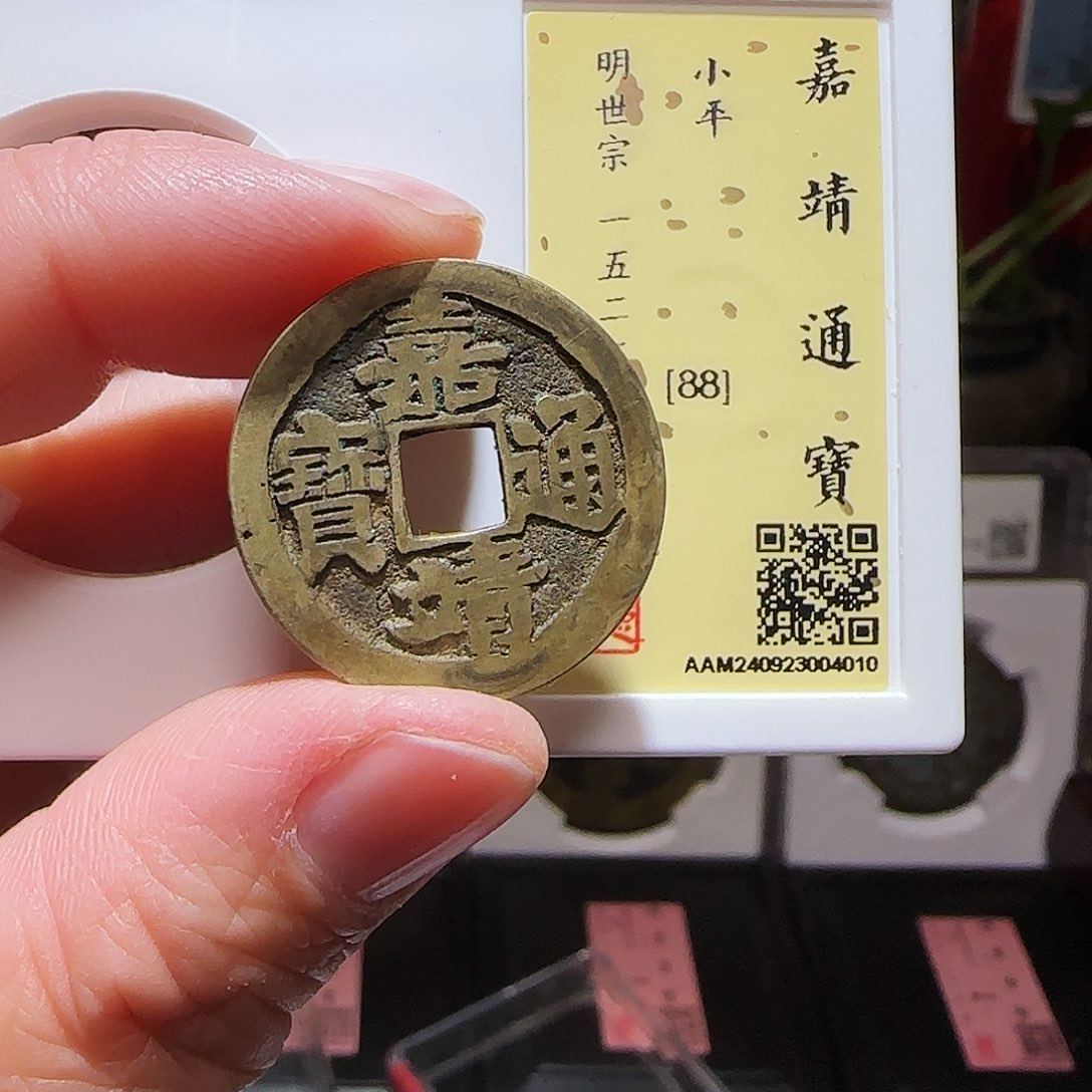 铜GY嘉靖通宝闻德88分4010