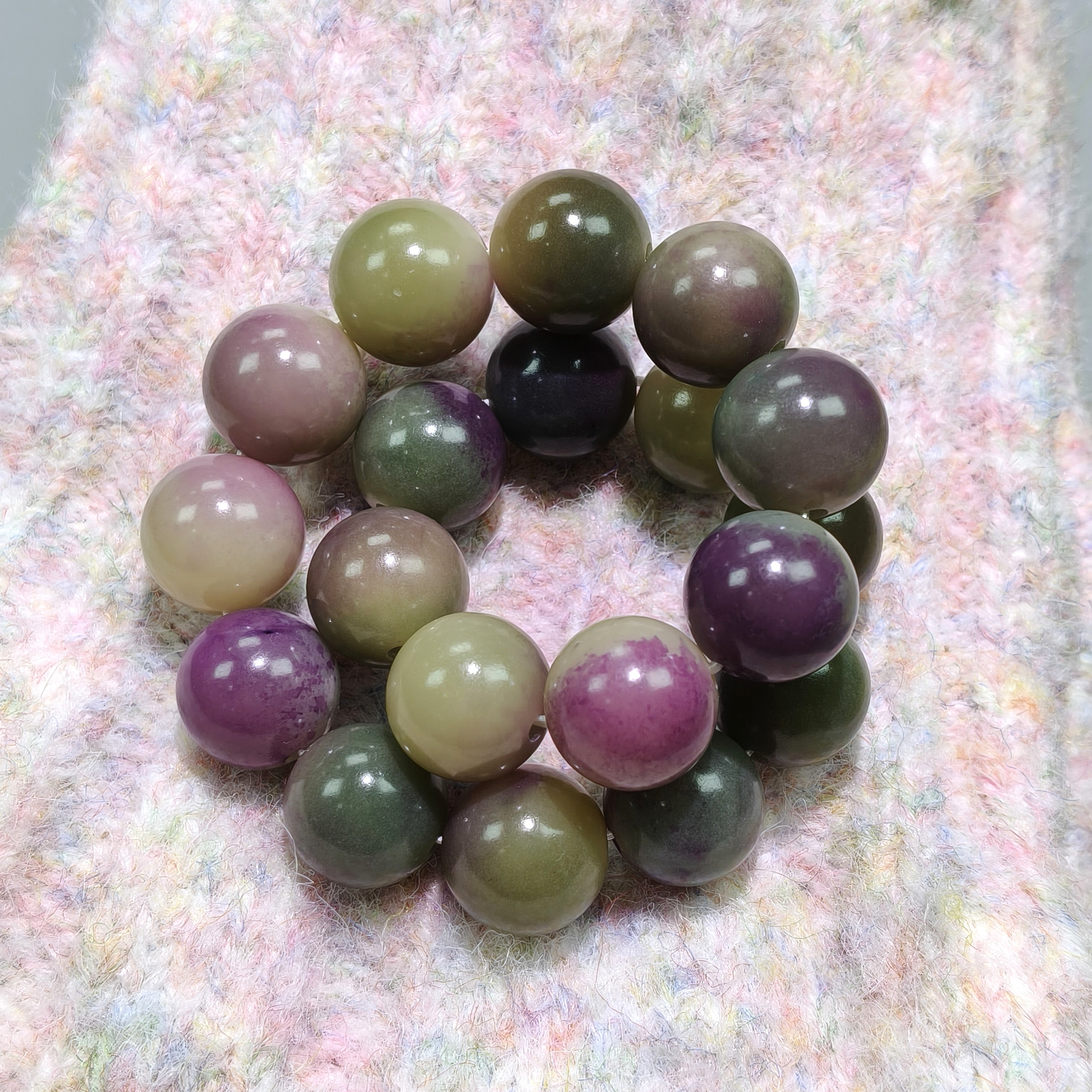 A58 幻彩紫菩提 卡1.2圆珠单圈手串（多样性发其一）