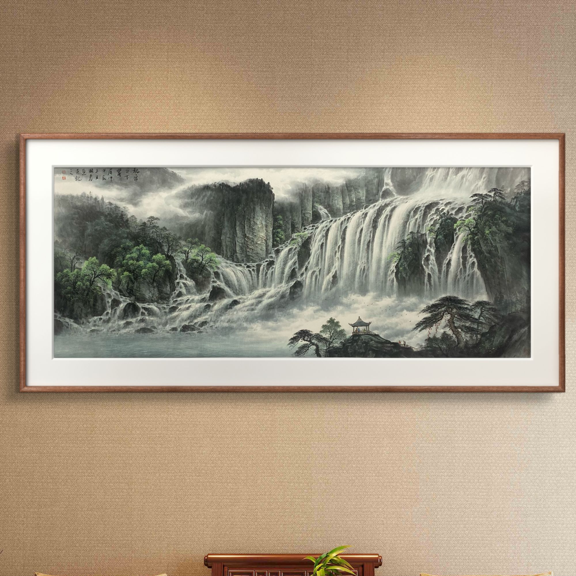 国画山水画【中美韦国春】小八尺办公室客厅茶室装饰画 精品国画