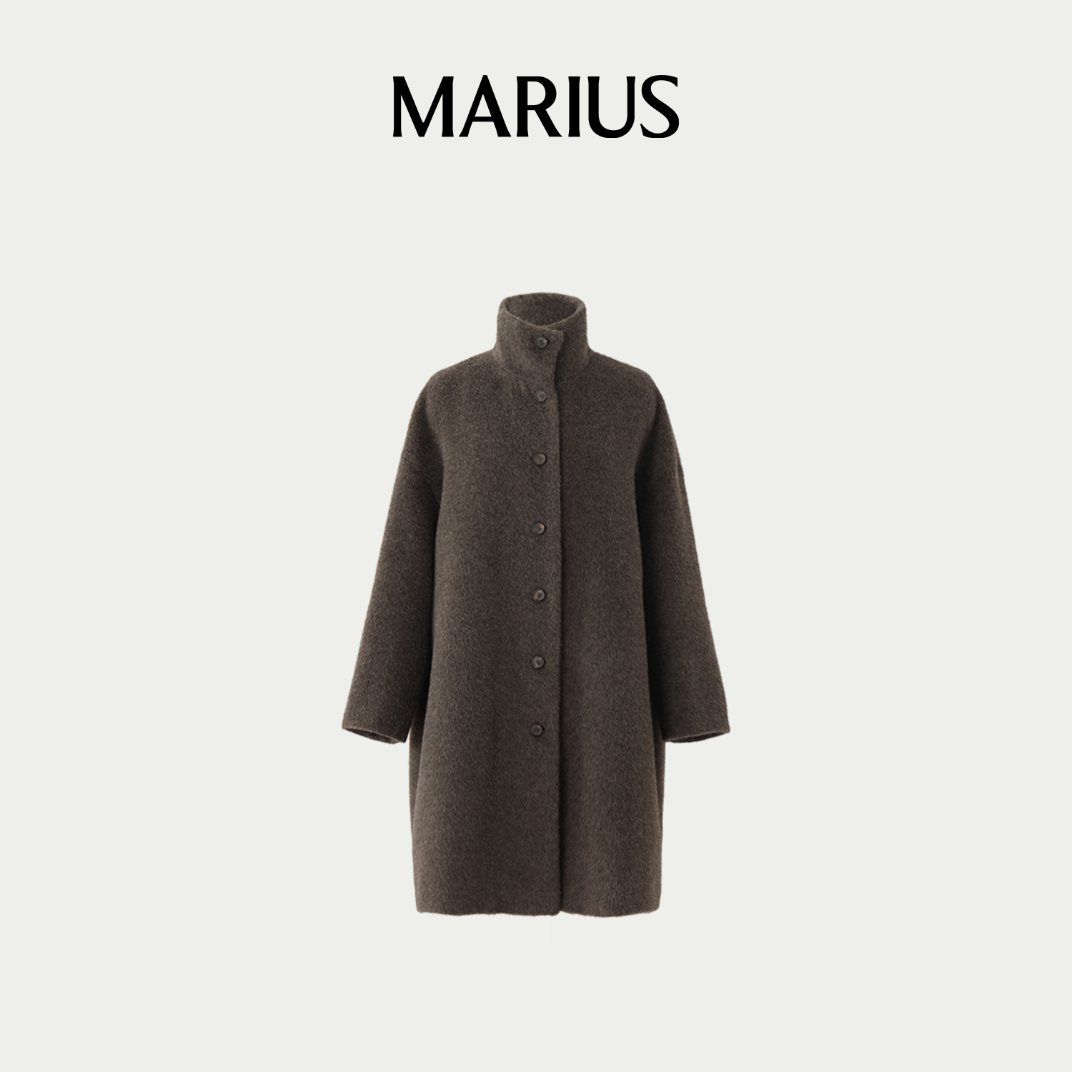 MARIUS"考拉大衣"经典立领单排扣大衣