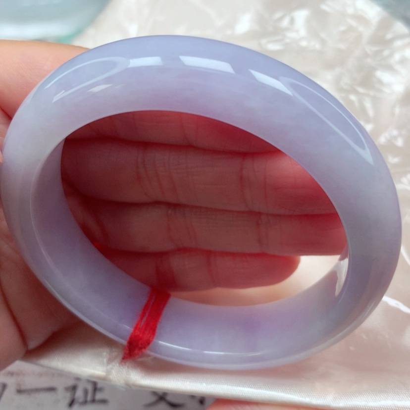【闪购商品】翡翠手镯未镶嵌冰胶仙紫手镯5657圈19号