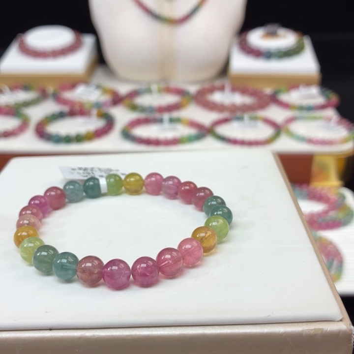 手链碧玺未镶嵌7.2mm±