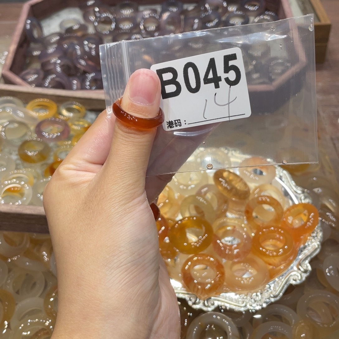 玛瑙/玉髓未镶嵌戒指045