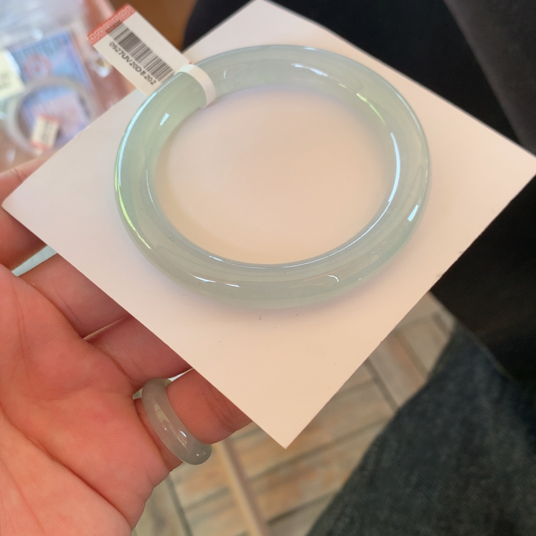 翡翠未镶嵌手镯37号53