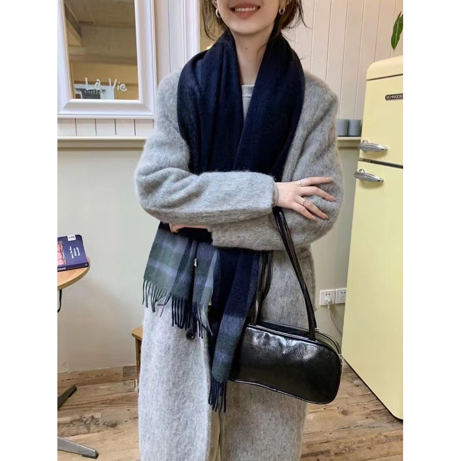 内蒙古厂家直邮100羊毛韩国东大门 ins 风小围巾 32️180cm秋冬
