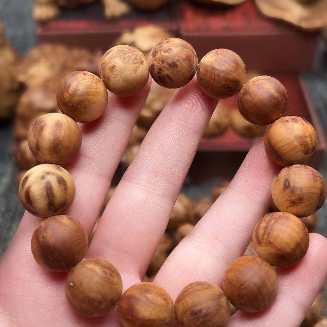 柏木（崖柏）手串/手链1.5火焰纹