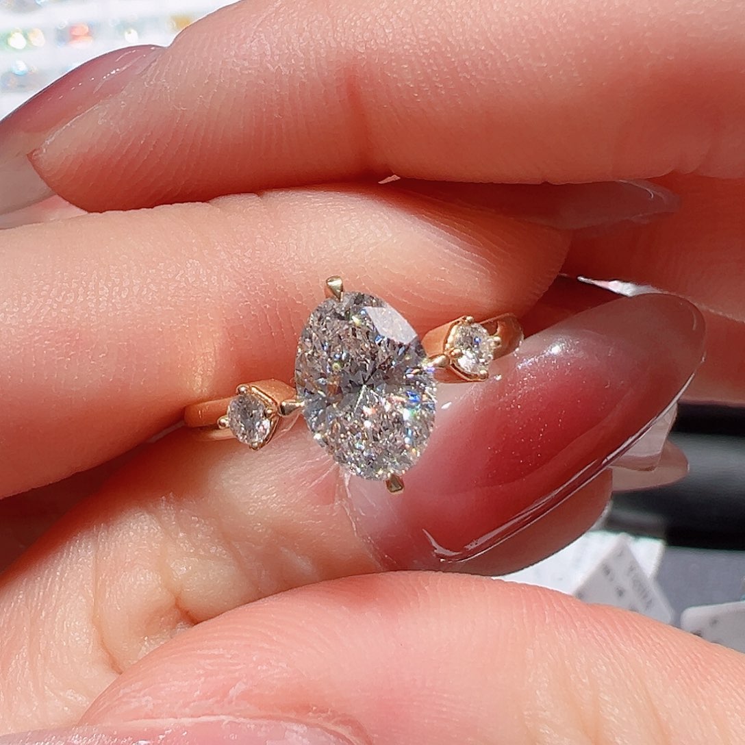 实验室培育钻石18K金镶嵌@@00027134