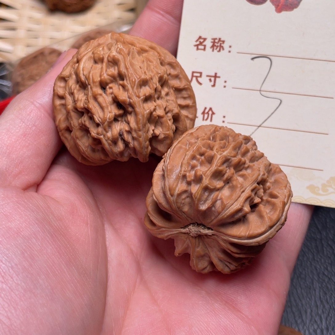 文玩核桃把件e*n白狮子41尺3