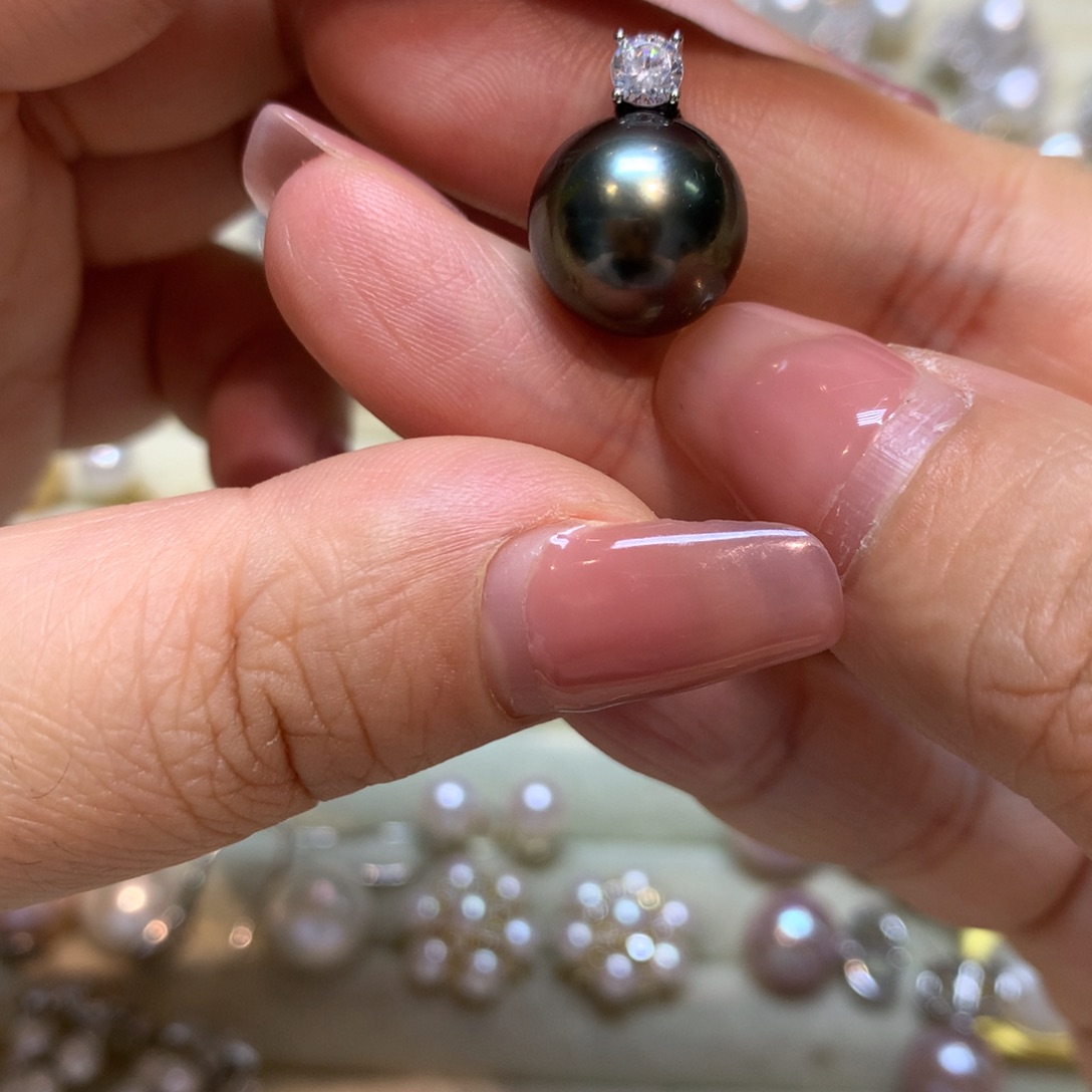 海水珍珠颈饰银S925镶嵌