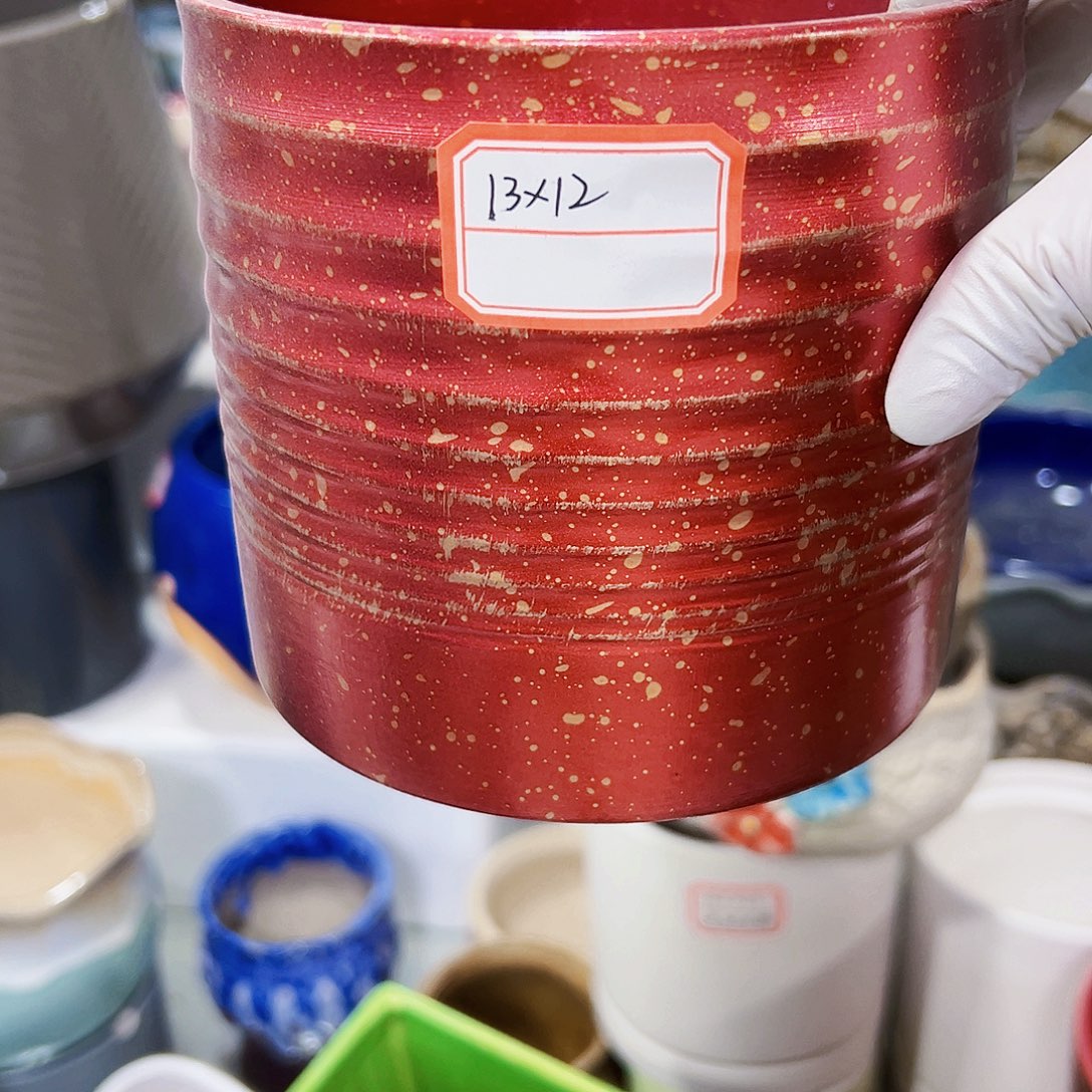 有孔，外贸尾单陶瓷花盆凑单10米包邮