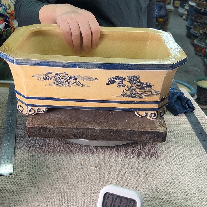 雨***尘泳坤堂石湾花盆微瑕