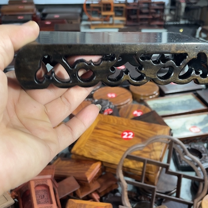 红木底座工艺品紫砂红木底座工艺品16.5公分