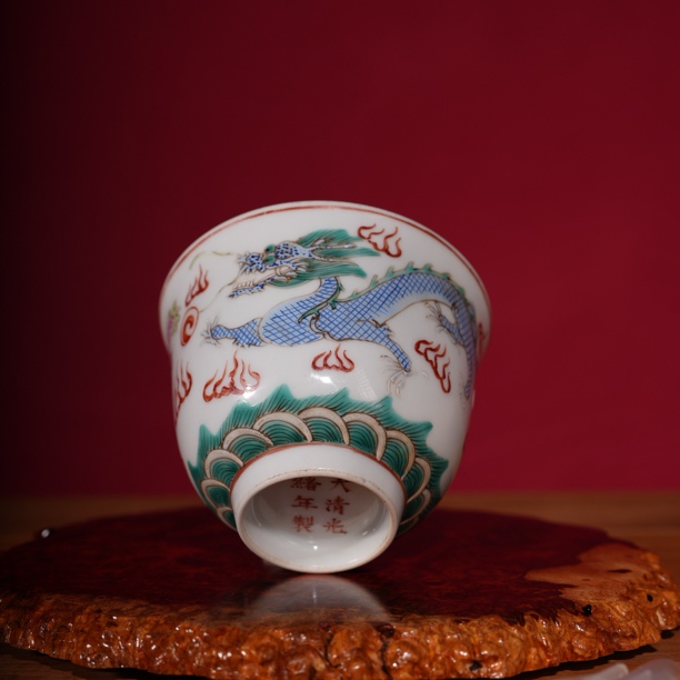 217清光绪粉彩杯 瓷器收藏 文物商店 明清瓷 非仿古工艺品