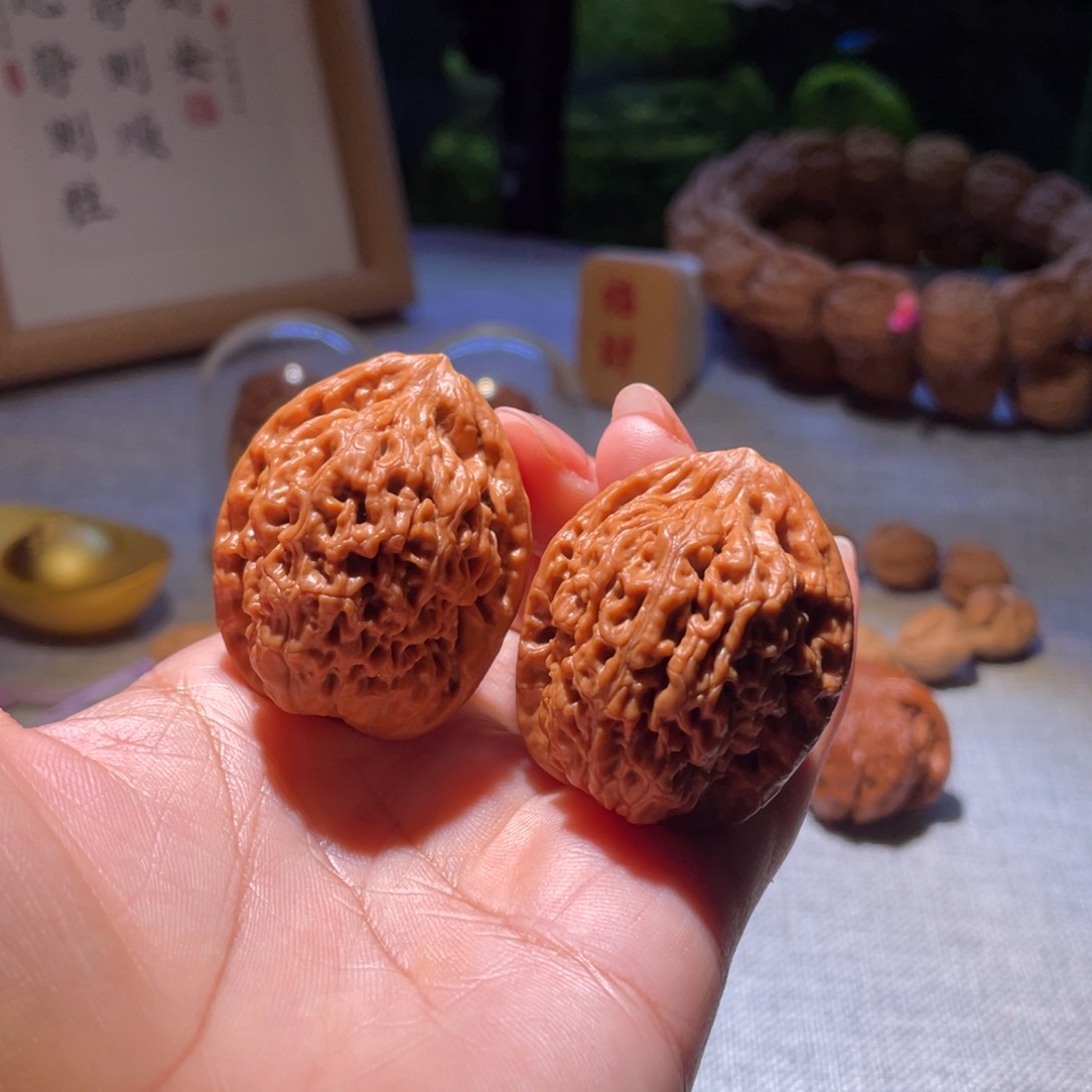 桃核把件用****6全品莲花虎头