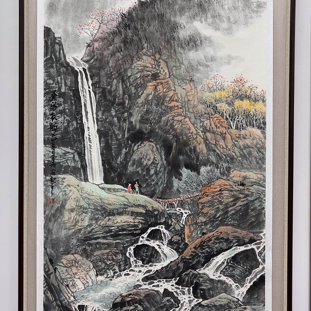 国画艺术家真人手绘