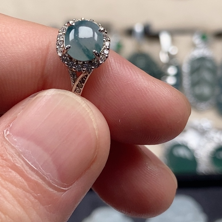 翡翠银S925镶嵌项链