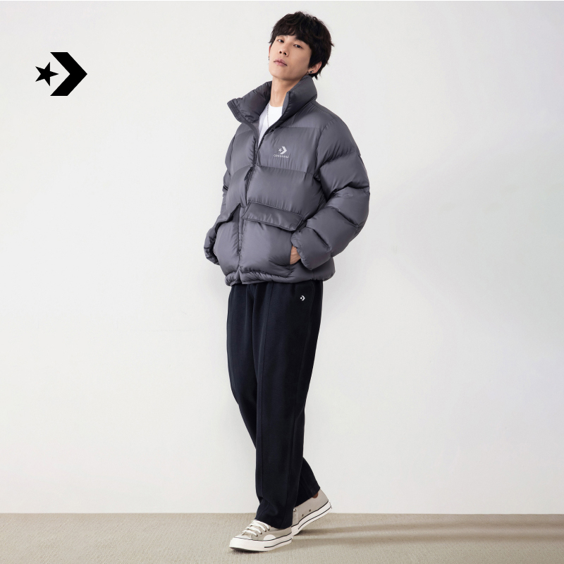 匡威秋冬新品男简约星箭插扣腰带直筒裤长裤CONVERSE MCJ130