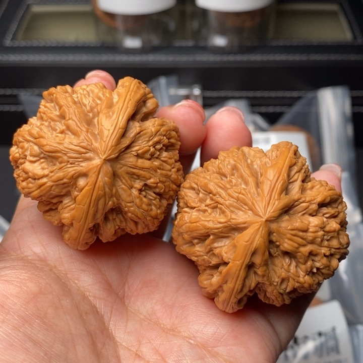 文玩核桃把件48米顶粗筋原桩