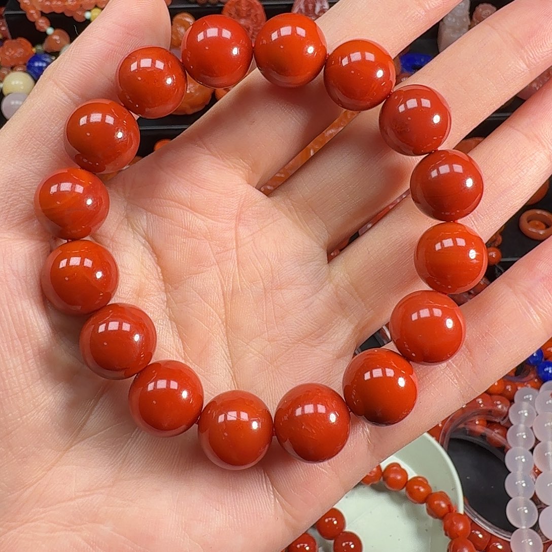 ￥***6南红玛瑙未镶嵌手串13