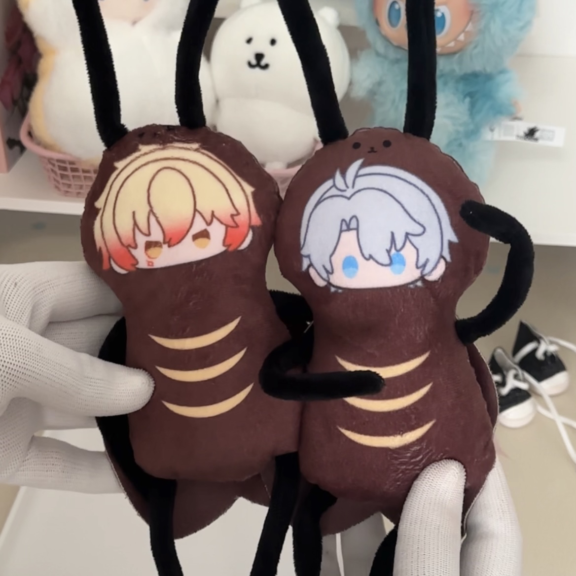 原神崩铁同人周边二次元搞笑抽象蟑螂体含铁丝毛绒公仔玩偶18cm