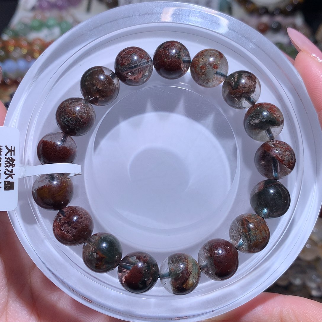 未镶嵌手链水晶莫奈红彩幽灵12咪