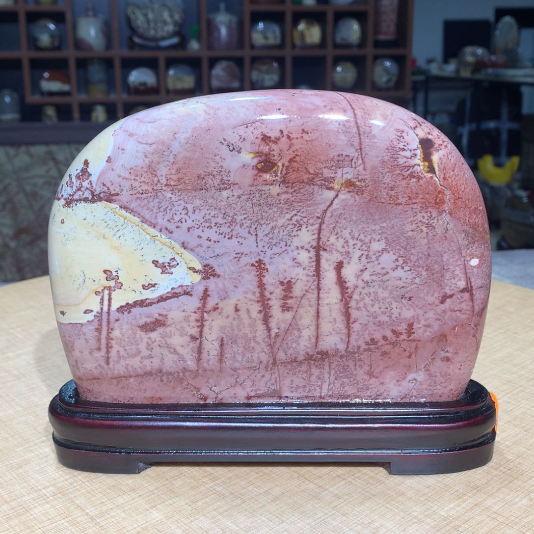 紫砂，广西国画石摆件，收藏观赏，广西国画石摆件，收藏观赏