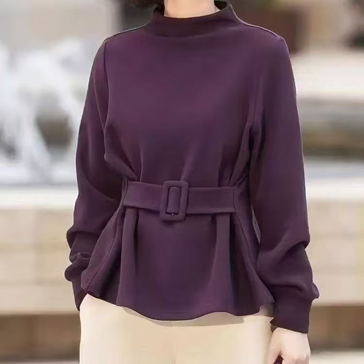 新款时尚穿搭韩版收腰气质卫衣叠穿保暖秋冬防风百搭通勤女士上衣