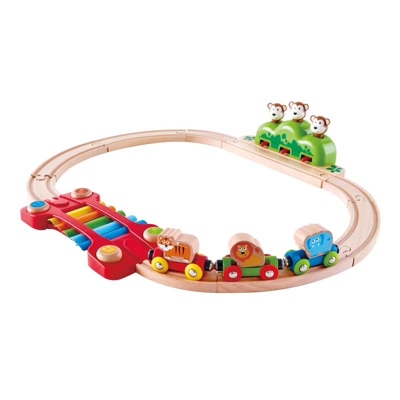 hape火车轨道丛林音乐套（清仓 盒损 介意勿拍！）科学实验